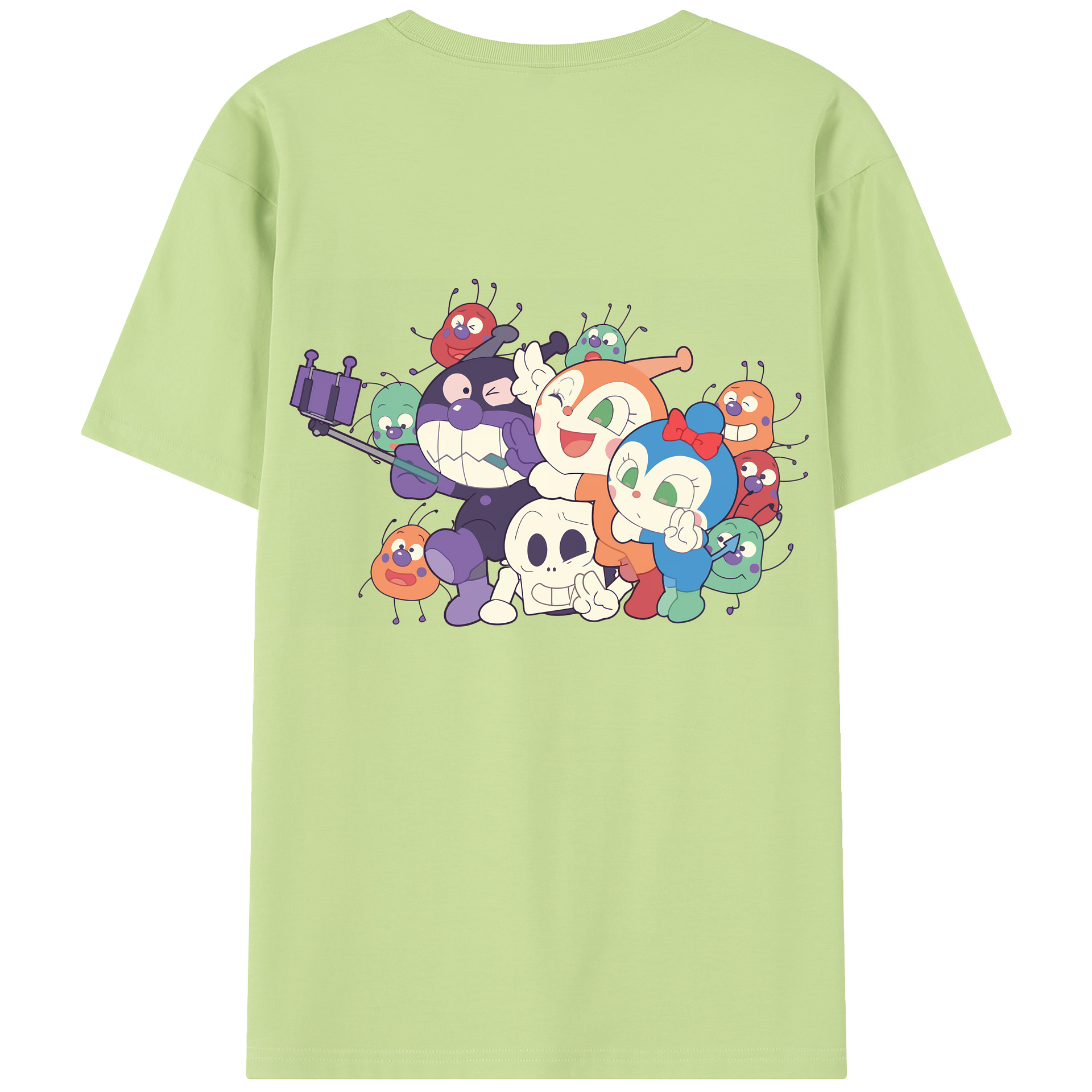 （画像用） アンパンマン Anpanman 綿100％半袖Tシャツ（背面プリント）
